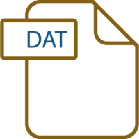 Dat File Format Icon Rounded Shapes Outline png