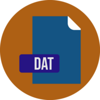 Dat File Format Icon Rounded Circle Bg png