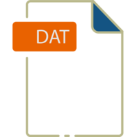 Dat File Format Minimal Icon Outline png