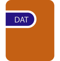 Dat File Icon Black Fill And Empty For Symbol png