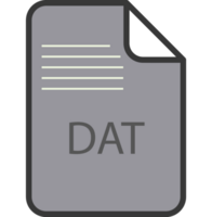 Dat File Icon Fill And Outline Rounded Corners png