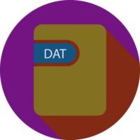 Dat File Icon Black Shadow With Rounded Corners In Circular Shape png
