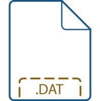 Dat File Icon Deep Rounded Outline png