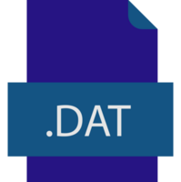 Dat File Icon Fill Crisp Corners With Doted Lines png