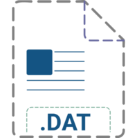 Dat File Icon Minsk Dashed Rounded Outline png