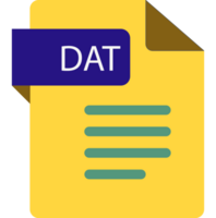Dat File Icon With Folded Style Document png