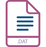 Dat File Minimal Icon With Symbol png