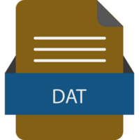 Dat File Icon With Color And Rounded Corners And Folded Doc png