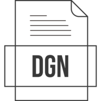 Dgn File Icon Crisp Thick Outline Sharp Corners png