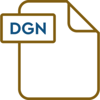 Dgn File Format Icon Rounded Shapes Outline png