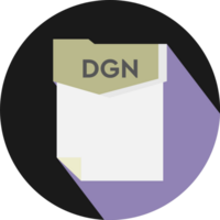 Dgn File Format Minimal Icon With Circular Shape png