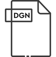 Dgn File Format Minimal Icon With Black Outline png