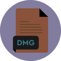 Dmg File Extension Icon Potters Clay And Black Color Crisp Corners Circular Shape png