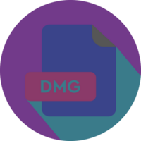 Dmg File Extension Icon Chambray And Vivid Violet Color Circular Icon png