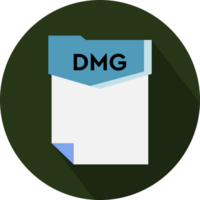 Dmg File Format Minimal Icon With Circular Shape png