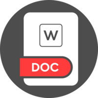 Doc File Format Icon Circular Shape png