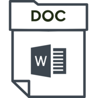 Doc File Format Minimal Icon With Thick Outline png