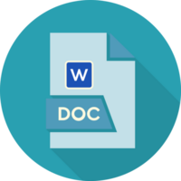 Doc File Format Icon Space In Shapes And Circular Shape Outside png