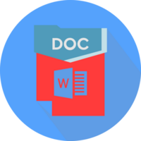 Doc File Format Minimal Icon With Circular Shape png