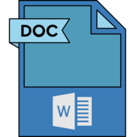 Doc File Format Icon Minimal png