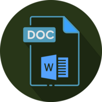 Doc File Format Minimal Icon With Circle Outside png