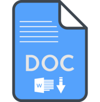 Doc File Icon Fill And Outline Rounded Corners png