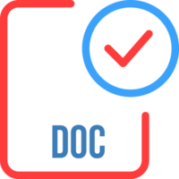 Doc File Icon With Checked Mark png