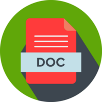 Doc File Icon With Darkish Blue Color In Circular Shape png