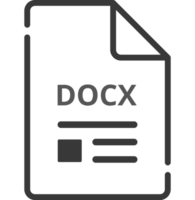 Docx File Icon Minimal Outline With Symbols png
