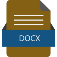Docx File Icon With Color And Rounded Corners And Folded Doc png