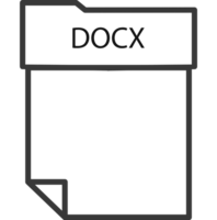 Docx File Format Minimal Icon With Thick Outline png