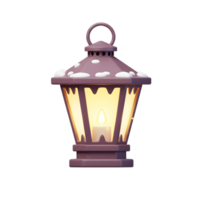 A charming lantern shines brightly with a candle inside, surrounded by twinkling stars, creating a magical and festive atmosphere for decorations. png