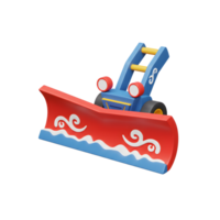 A colorful cartoon snow plow is depicted against a white background, likely for decorative or educational usage. png
