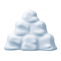 A pile of snow with falling snow creates a wintery image to be used as decoration or background. png