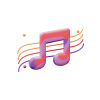 This vibrant illustration features a stylized music note with colorful swirls and surrounding lines, perfect for adding a playful touch to designs related to music or entertainment. png