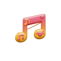 A colorful musical note with heart designs conveys a cheerful and romantic feeling, suitable for expressing love through music. png