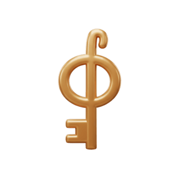 un' brillante d'oro chiave è visualizzato contro un' pianura bianca sfondo, la creazione di un' semplice ancora elegante Immagine adatto per che rappresentano accesso, soluzioni, o sicurezza. png