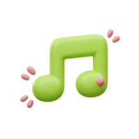 A green musical note with sound waves is depicted, and it can be used for various purposes such as representing music or sound. png