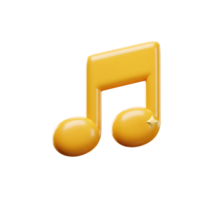 A yellow music note with a sparkle emits a playful aesthetic, making it suitable for entertainment or creative projects. png
