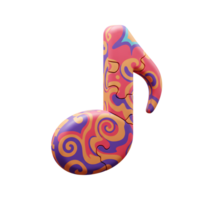 A vibrant music note puzzle featuring swirling floral patterns creates a playful and artistic image, ideal for creative projects or musical themes. png