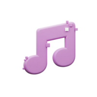 A lilac music note is depicted with a digital pixelation effect, suitable for use in multimedia projects and creative designs. png