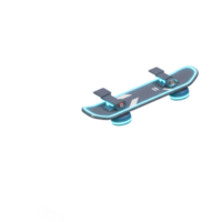 A futuristic-looking skateboard is shown with a colorful rainbow trail, representing speed and vibrancy, making it suitable for digital art or graphic design. png