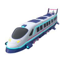 This futuristic-looking toy train is designed with a sleek, modern aesthetic and features neon lights, making it a fun and visually appealing object for children to play with. png