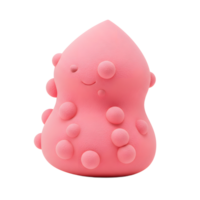 A pink abstract figure with round bumps is displayed against a white background, potentially used as a toy or decorative item. png
