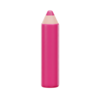 A single pink crayon is isolated on a white background, perfect for coloring and art creation. png
