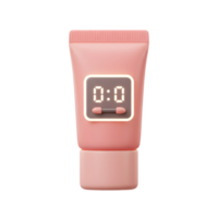 A pink tube displays a digital timer and can be used for time-based product application. png