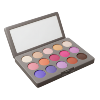 This eyeshadow palette showcases a variety of colors, complete with a convenient mirror, which makes it ideal for makeup application and travel. png