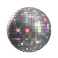 A disco ball reflects colorful lights off its shiny surface, creating a fun and festive atmosphere suitable for parties and celebrations. png