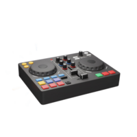 A DJ controller with knobs, pads, and faders for mixing music and creating unique sounds for live performances and studio recordings. png