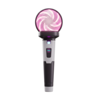 A futuristic light stick with a swirling pink light pattern emits a soft glow and can be used for concerts and events. png